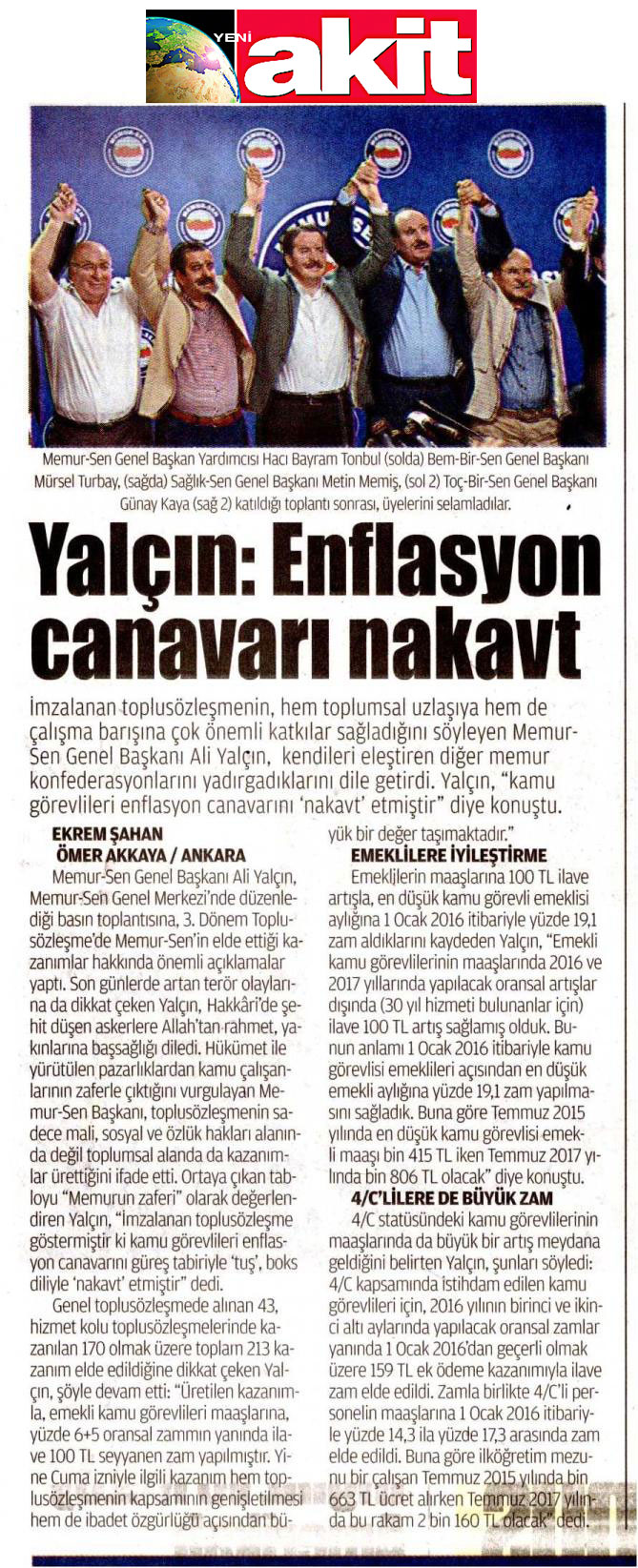 Haklı Mücadelemiz Basında Geniş Yer Buldu